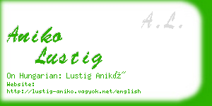 aniko lustig business card